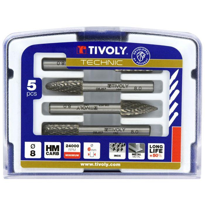 Fraises Limes - TIVOLY - 10316070008 - Set de 5 Pièces - Carbure - Gris