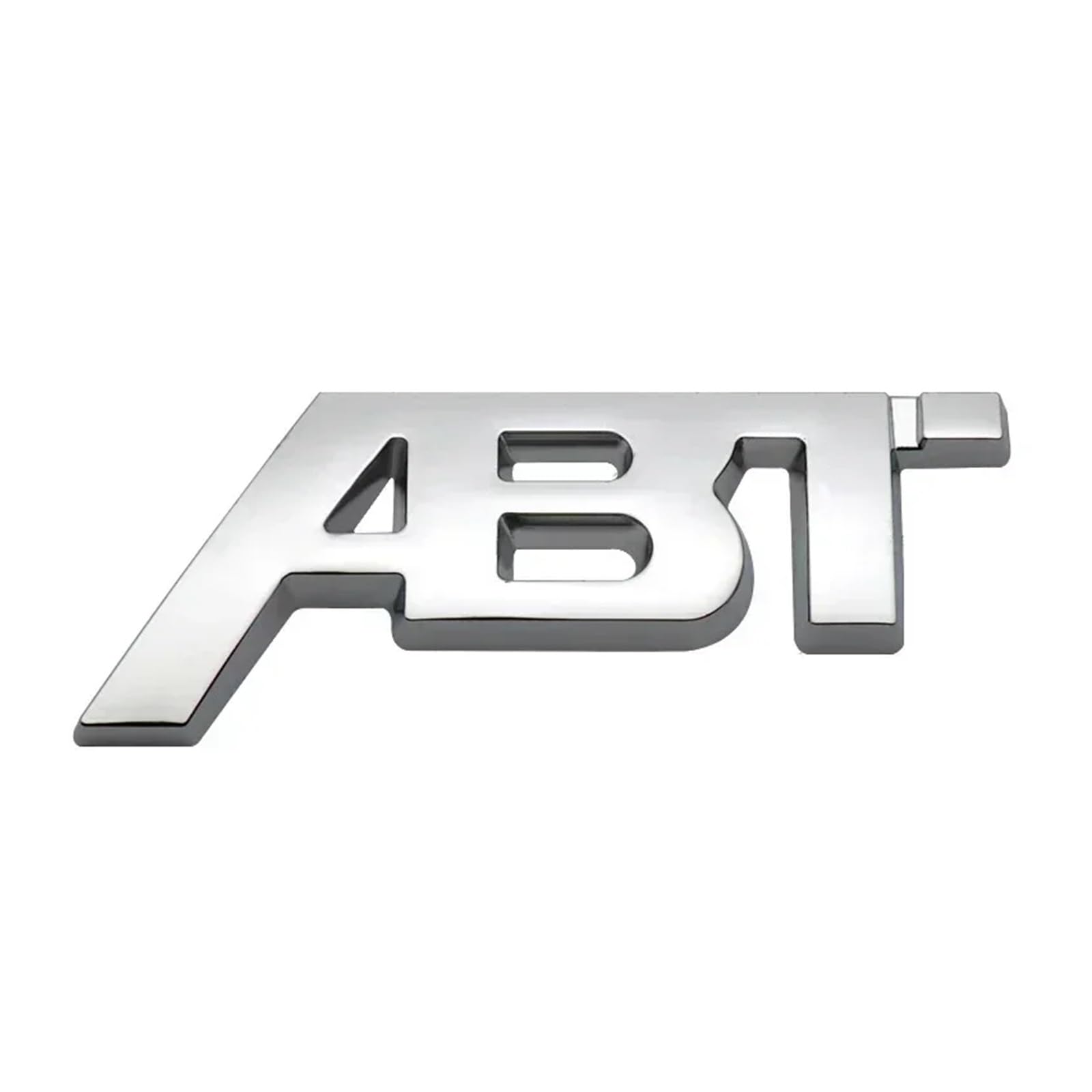 3D Металлическая Буква Логотип ABT Наклейка Значок На Переднюю Решетку Автомобиля(наклейка 81mm x32mm серебряный