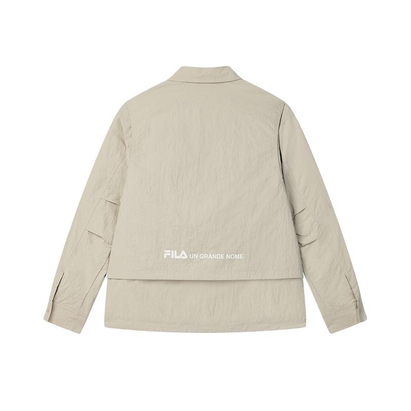 FILA Casual Versatile Woven Jacket Men Jacket Beige F11M519707FDK