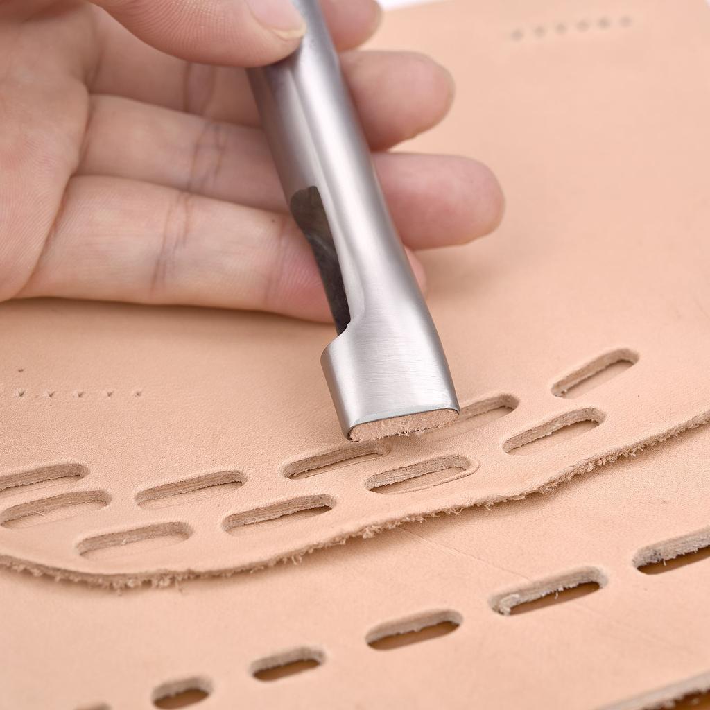 1pc 7 Size Leather Oblong Belt Hole Puncher Oval Hole Strap Watch Band Flat Punches Heavy Duty Hollow Punch Craft Tools