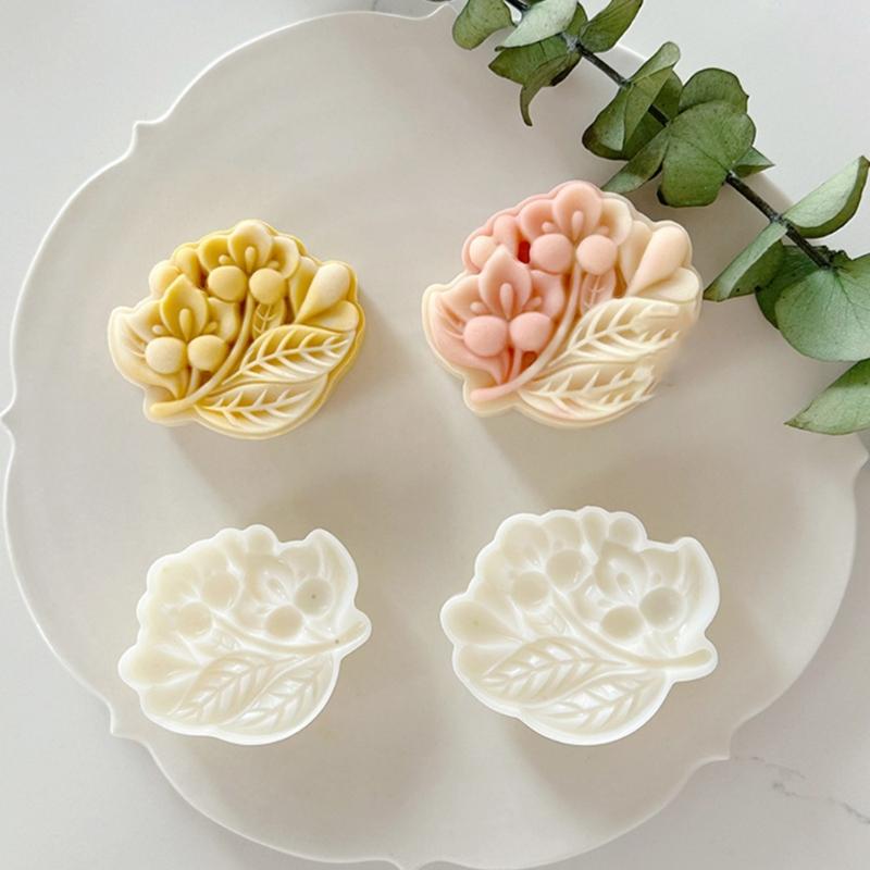 Dessert Molds Traditional Molds Set Flower Shape Cake Molds Set Pastry Molds ABS Texture Dessert Tool for Baking Use