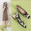 1509 Classic Low-Cut Chunky Heel Square Toe Women's Versatile Casual Shoes