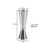 304 Stainless Steel Double-Headed Jigger with Rolled Edge - 30/60 Ounce Scale