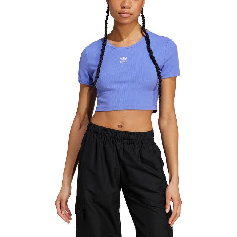 (WMNS) adidas originals Essential Ribbed T-Shirt Asia Sizing  Purple  Women s IY9668 L