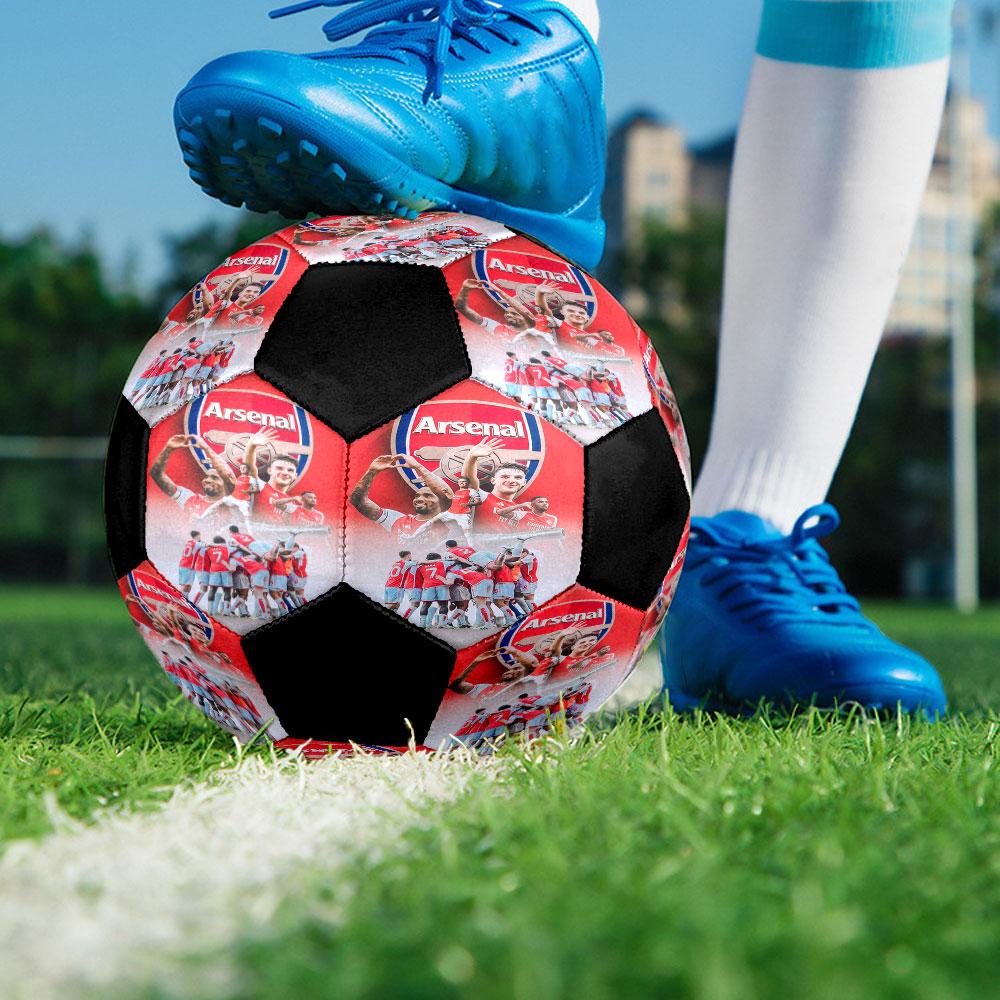 1pc Arsenal F.C Soccer Ball Size 5 Indoor Soccer Ball Fashion Colorful Backyard Game - Great For Sports Fans Gift HE6