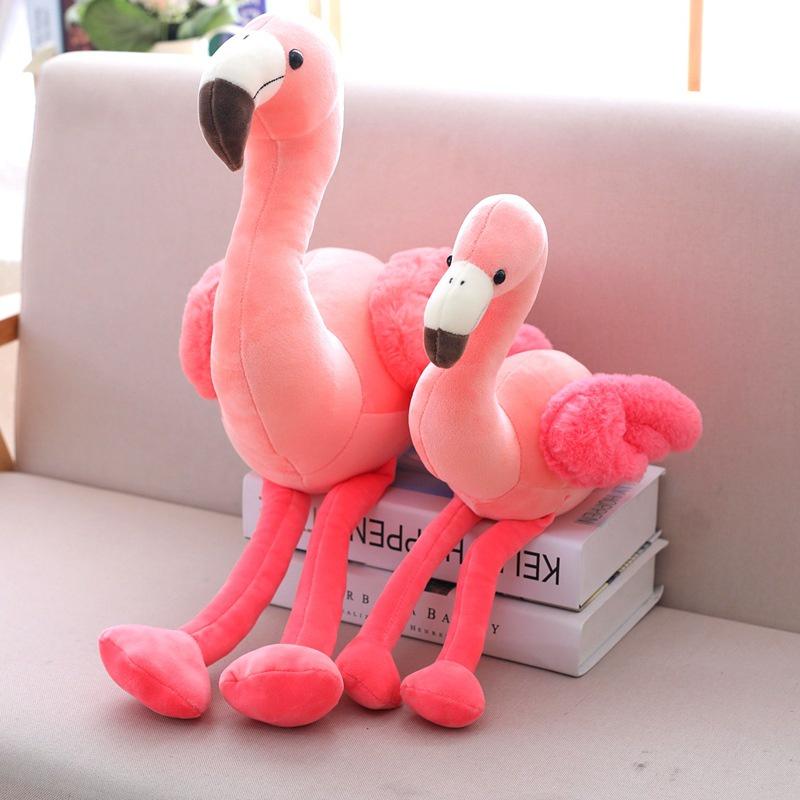 Flamingo Plush Toy Pillow Cushion For Kids Soft And Cuddly, Short Plush Fabric, Pink, 25cm/35cm/50cm