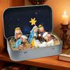 Nativity Figurines Resin Christmas Decorations Holy Family Manger Nativity Scene Statue For Home Tabletop Cabinet Desk Bedside
