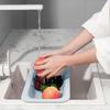 Extendable Strainer Basket Over the Sink Colander Vegetables Noodle Pasta Food Drain Basket Space Saver Portable Drainer (Grey)
