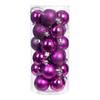 Christmas Ball Set: 24 Colorful Plastic Ornaments (3/4/6/8cm) for Christmas Tree Decorations