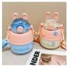 Student's Simple and Portable Rabbit Ear Thermal Cup Girl's Heart Lovely Big Belly Cup Stainless Steel Large Capacity Water Cup