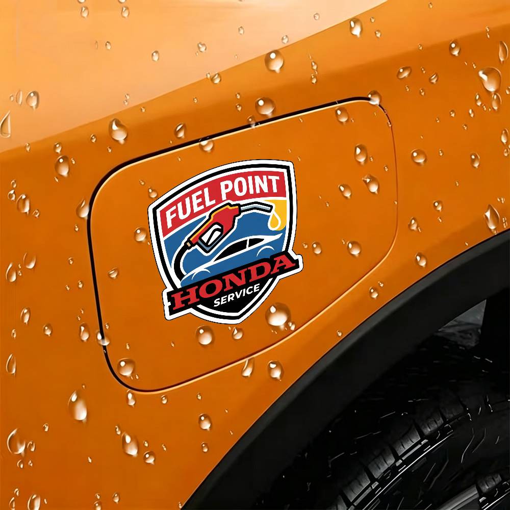 pgnkd1 FOR HONDA Car Fuel Tank Cap Warning Sticker Waterproof Vinyl Fuel Cap Decal