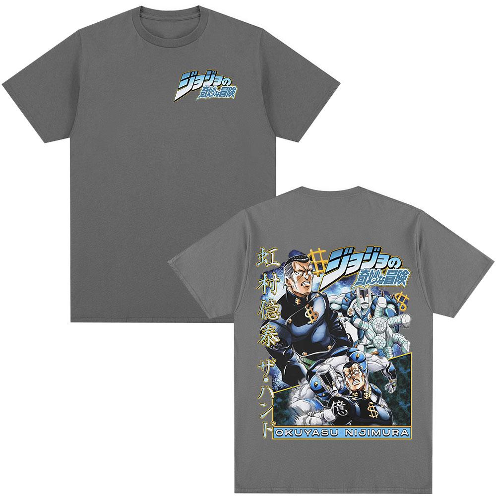 Anime JoJo Bizarre Adventure Okuyasu Nijimura Tshirt Men Women Clothing Cotton Casual Fashion Oversized Short Sleeves T Shirt