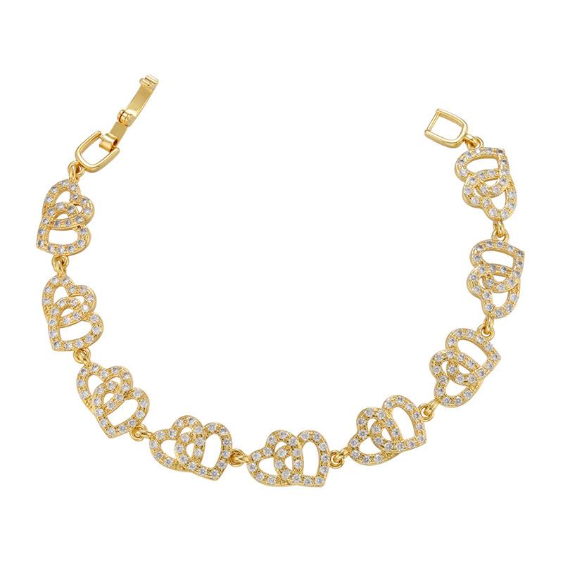 Mikro-Inlay Zirkon Armband, Wind Voll Diamant Armband, Schmetterling Liebe Weizenähre Geometrisches Muster Armband Vl167