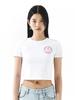 Yiiel Rivet Logo Crop T-Shirt White