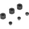 6Pcs Router Collet Replacement Carbon Steel Router Collet Chuck Adapter with Nut 6mm 6.35mm 8mm for Trimmer Engraving Machine