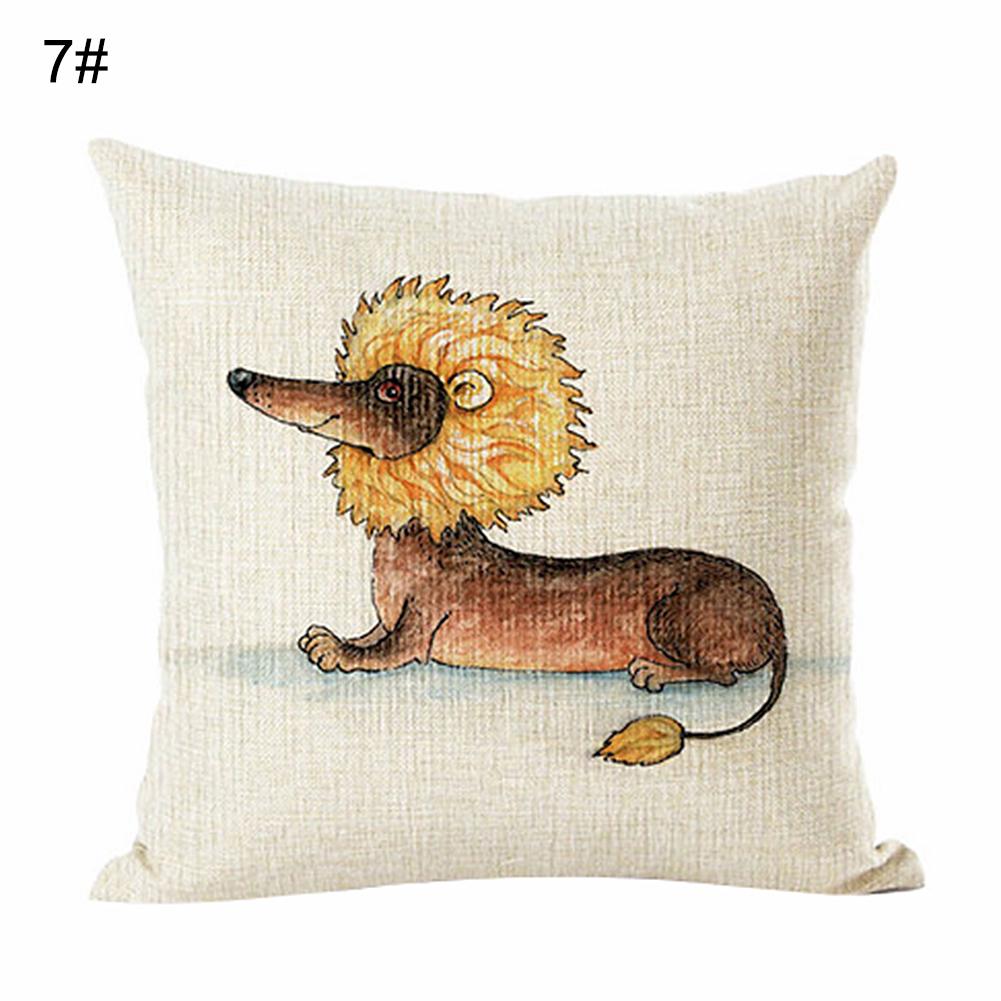 Funny Jezevčík Print Throw Pouzdro na polštář Potah na polštář Rozkládací pohovka Car Cafe Decor