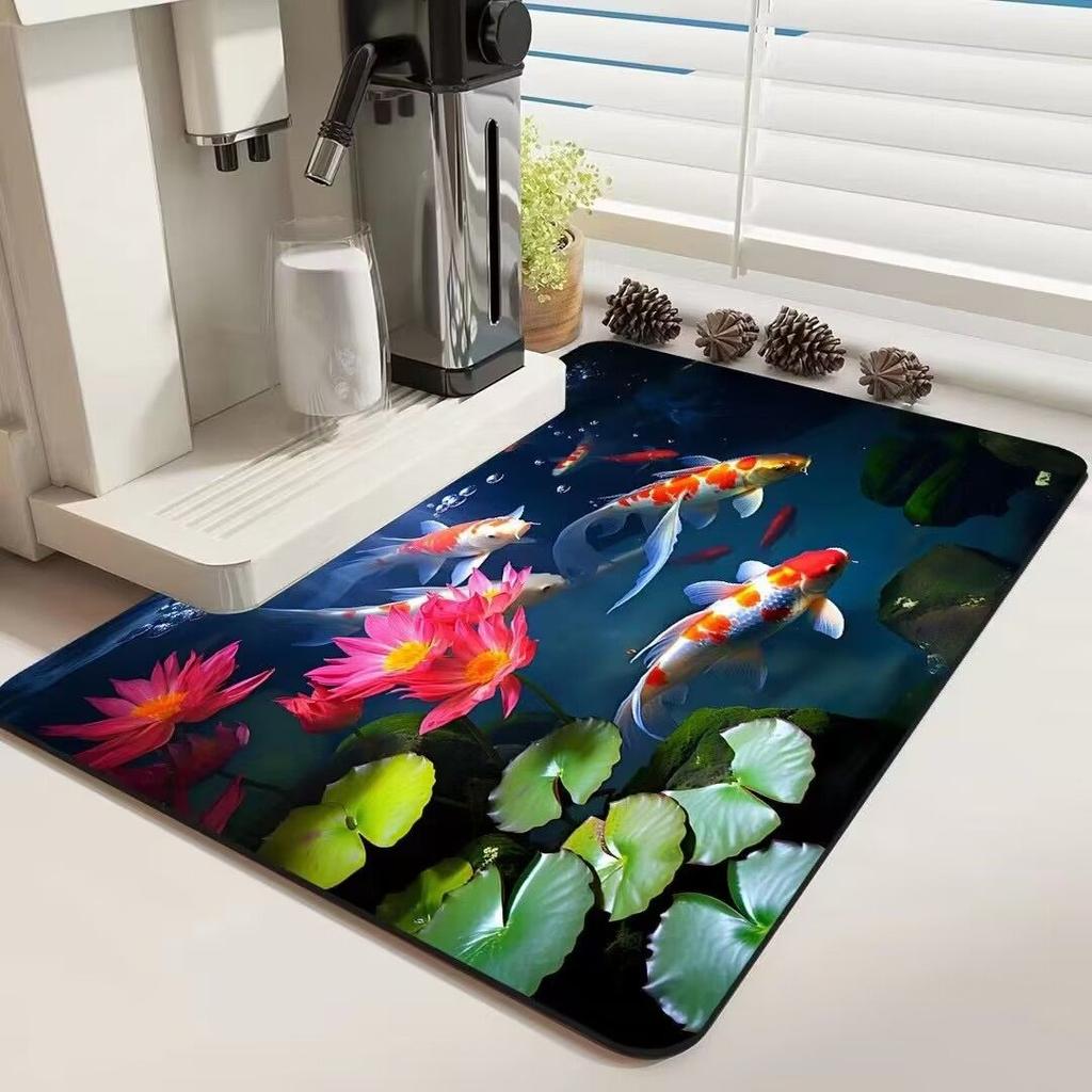 Super Absorbent Diatom Mud Soft Floor Mat Anti-Slip Rug Quick-Drying Absorbent Foot Pad Mats Dirt-resistant Erasable Big Carpet