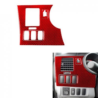 3Pcs Red Carbon Fiber Interior Driver Side Air Vent Cover Trim For Toyota Tacoma