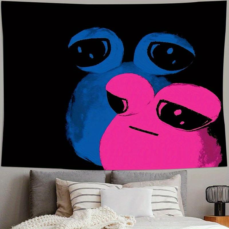 

VIKAMA Cute Emoji Wall Hanging Cartoon Big Eyes Kids Room Bedroom Instagram Style Living Room Decor 74x94cm(29x37in)