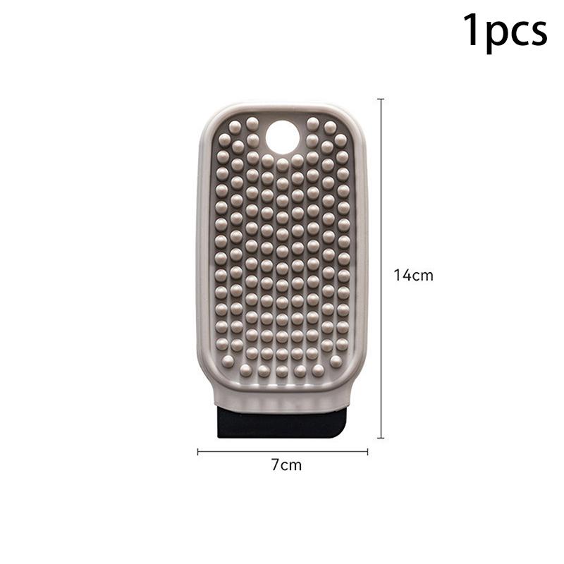 Multi Functional Fruit And Vegetable Household Cleaning Brush, Kitchen Plate Cleaning Brush, Household Washing And Scraping 1pcs серый