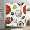 Sports ball games Shower Curtain Washable Dirt-Resistant Shower Head waterproof Polyester Bath Curtain For Home Decor