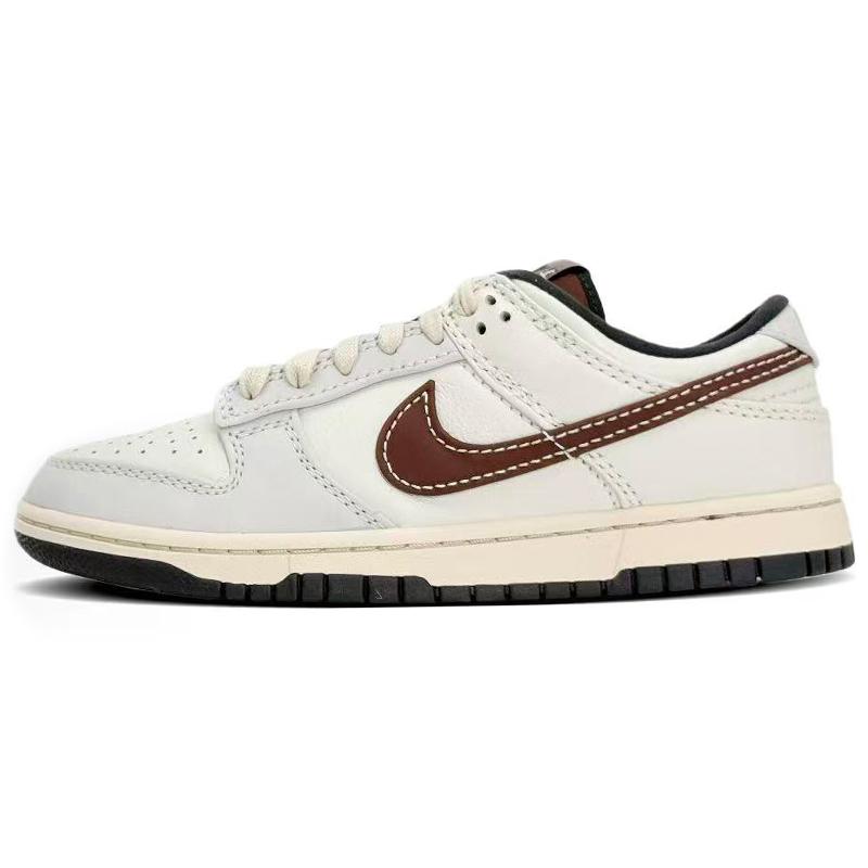 Nike Dunk Slip Resistant Abrasion Resistant Low top Skateboard Shoes Men's White Black Gray IM6670-202(Team1676-S-BOX