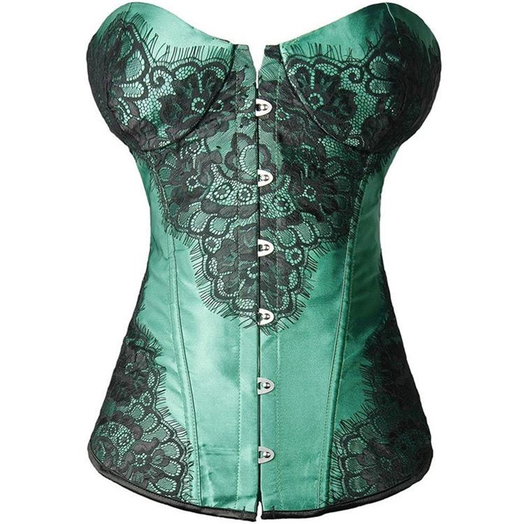 Corset S steel buckle, adhesive bone, lace lace up, court corset, tight fitting, and shapewear