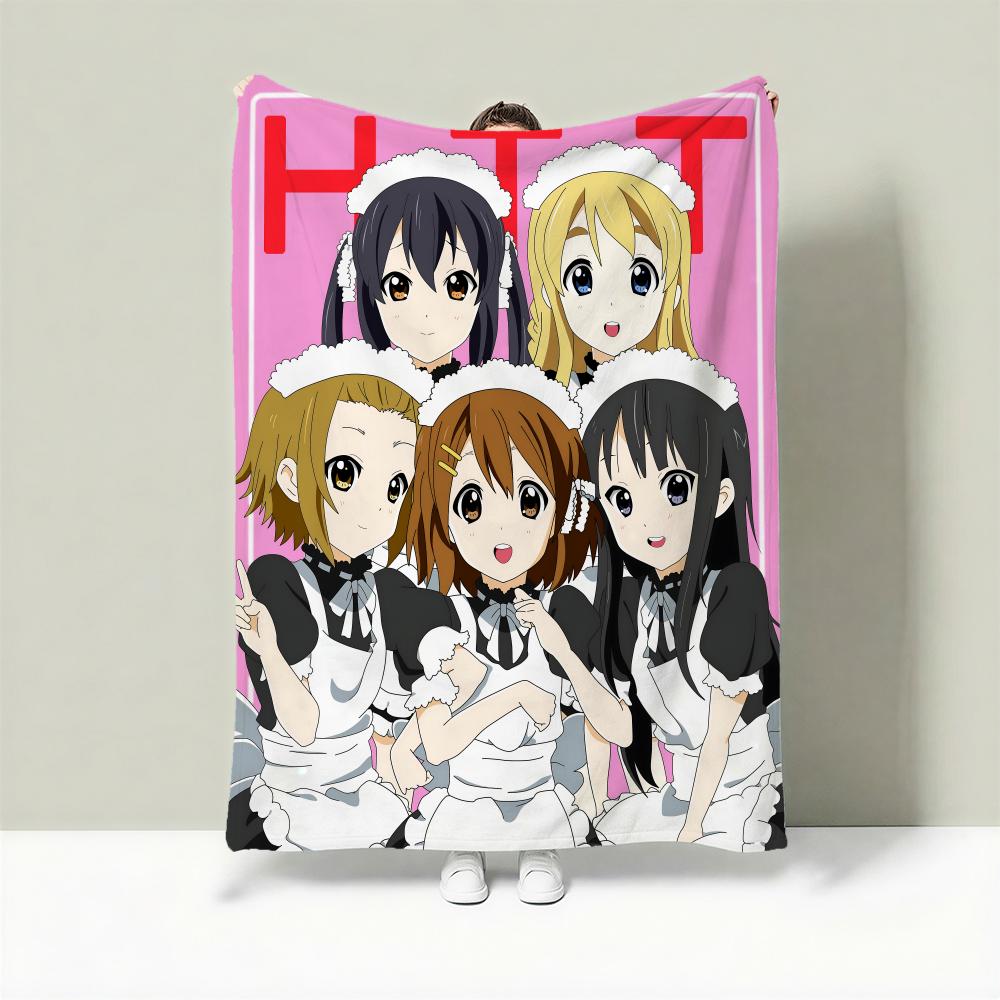 Anime K-K-ON! Throw Lightweight 240g Flannel Blanket Soft Skin-friendly for Summer Cooling 75cmx90cm