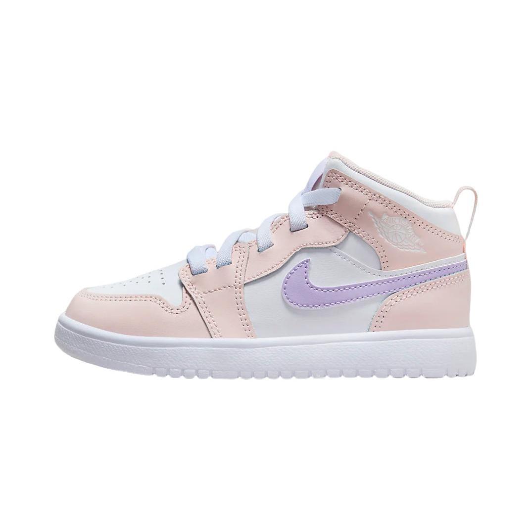 

Jordan Air Jordan 1 Mid Comfortable Mid top Children s Basketball Shoes Pink White Purple Children Aged 3 7 Years Old FQ1311-601 28