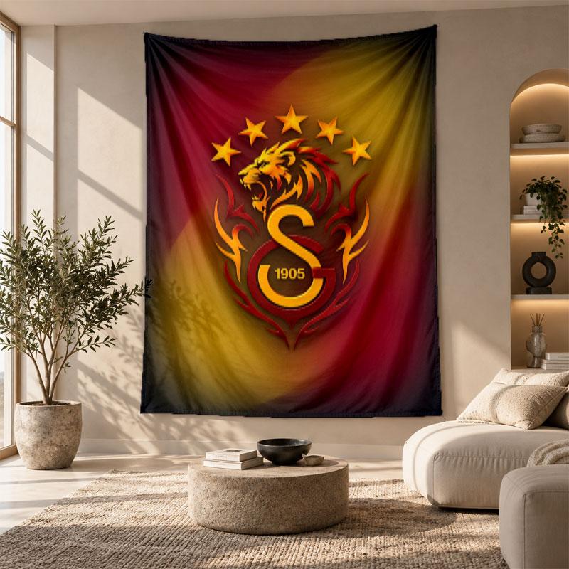 Decorative Tapestry,Galatasaray FC Printed Wall Art, Lightweight Wall Hanging For Bedroom Background