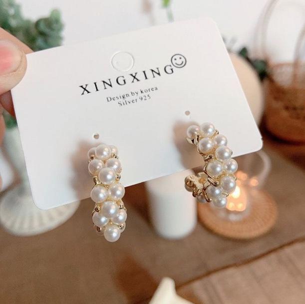 

Корейские серьги-подвески с геометрическим жемчугом Дондэмун - Модные аксессуары для женщин.