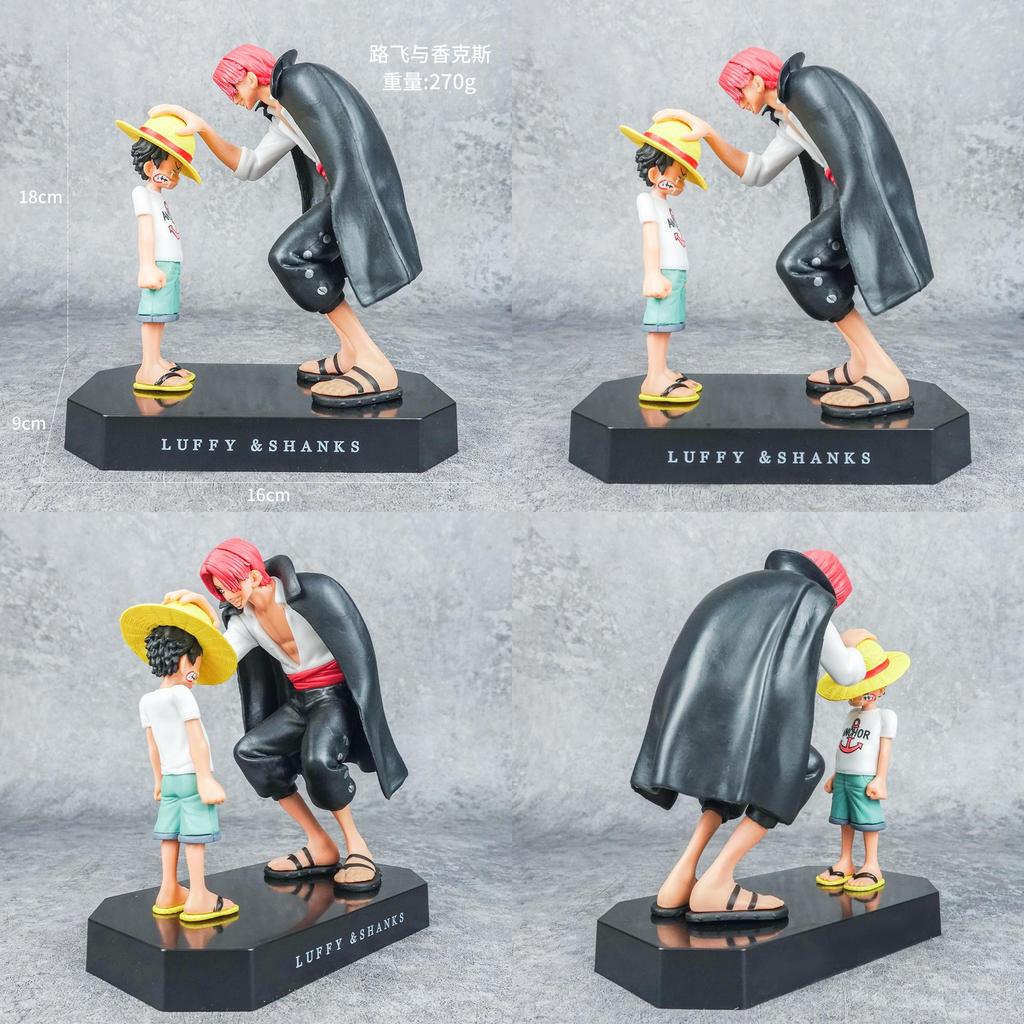 One Piece Pvc Collectible Set Featuring Luffy And Shanks For Anime Enthusiasts
