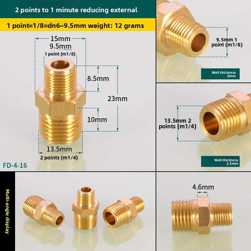 Mässingsrör Hex Nippelkoppling Snabbkoppling Adapter 1/8 1/4 3/8 1/2 3/4 1 Hane till Hane Gänga Vatten Olja Gas Anslutning