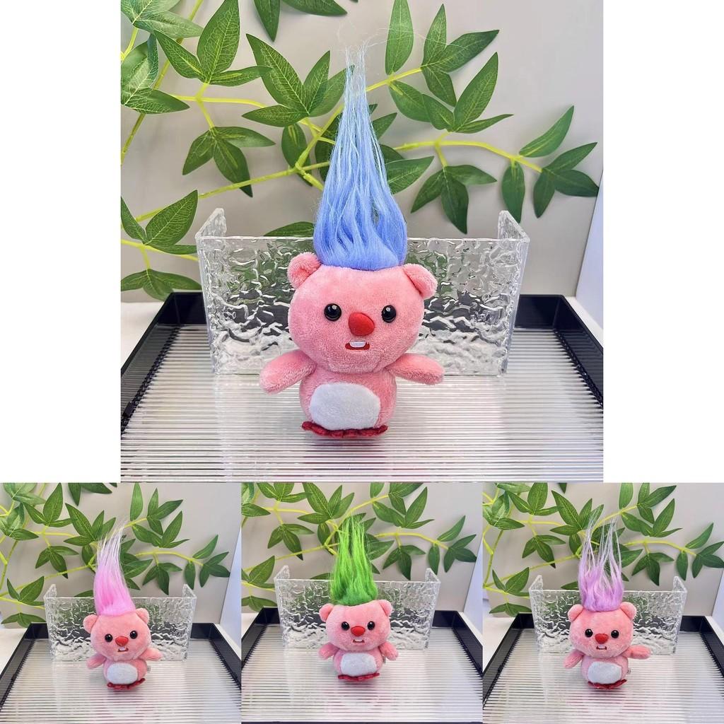 Plush Playful Loopy Beaver Doll Keychain Featuring Ultra Soft Material In Various Colors