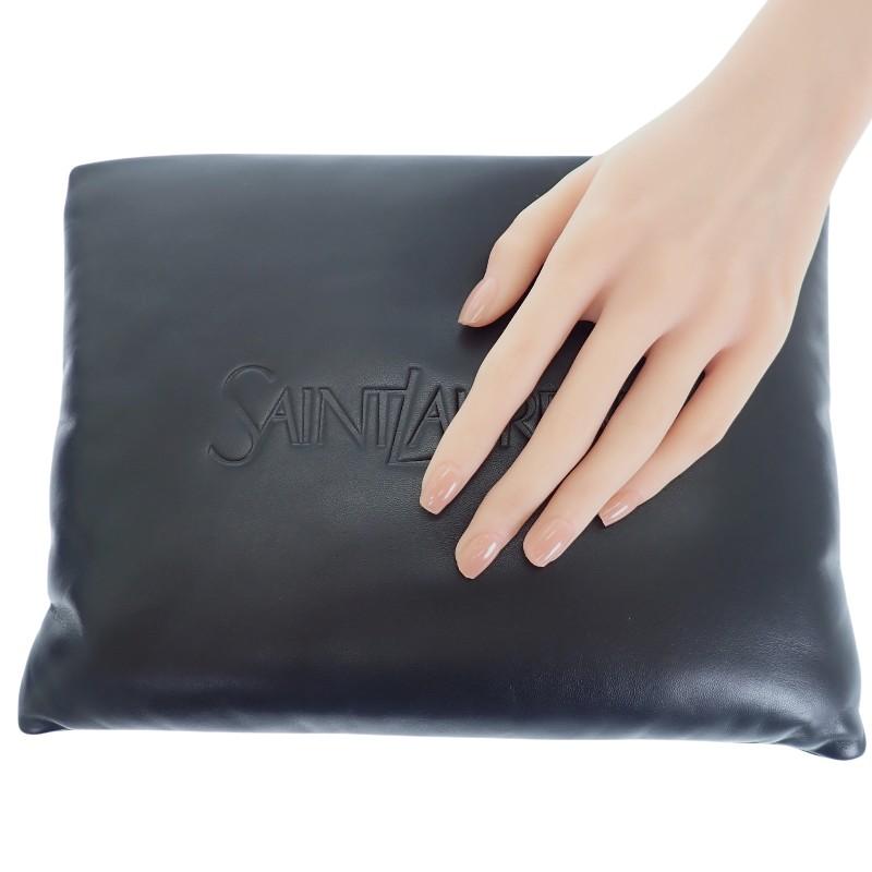 SAINT LAURENT  779512 Clutch bag black lambskin Women