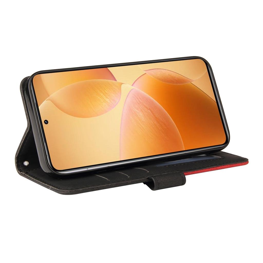 For Xiaomi 14T Pro Leather Case Wallet Stand Color Splicing Phone Cover