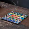 Enamel Ceramic Incense Holder: Antique Style Cloisonné Sandalwood Burner for Tea Ceremony and Home Decor.