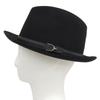 Excellent GUCCI hat 100% Felt Leather Foldover black Rabbit mens M Used
