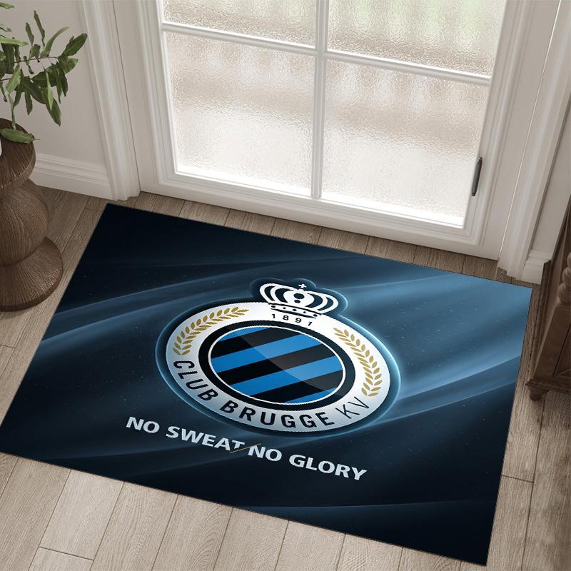 Club Brugge FC Design Crystal Velvet Carpet Cozy Non?Slip Printed Rug For Bedroom Living Room Entrance