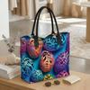  Easter Egg Print Tote Bag Fashion Casual Large Capacity Women Daily Shopping Handbag