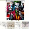 A Warner Bros. Joker Cartoon Pattern Printed Polyester Shower Curtain, Designed for Privacy, Can Be Used As a Home Partition C