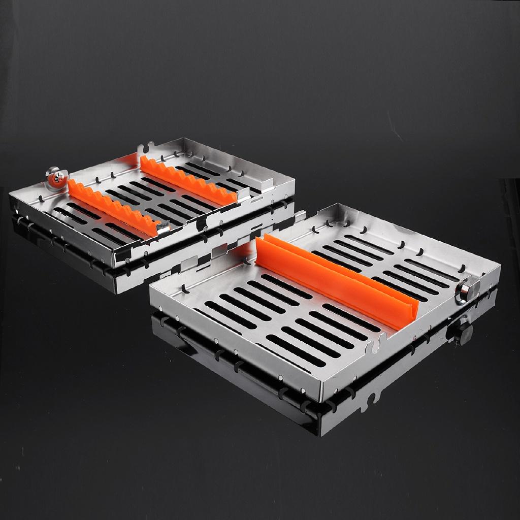 Dental Sterilization Autoclave Cassette Tray Box Rack Rubber Linker Instrument Clinic Disinfection Holder for Surgical