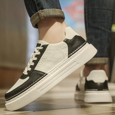 Mode Neuankömmling Leder Herren Sneaker Atmungsaktive Skateboardschuhe Herren Outdoor Walking Schuhe Allround Freizeitschuhe Trainer