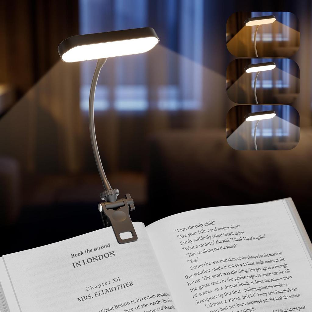 Full Spectrum Eye Protection Desktop & Clip-On Reading Light with Bedside Ambience