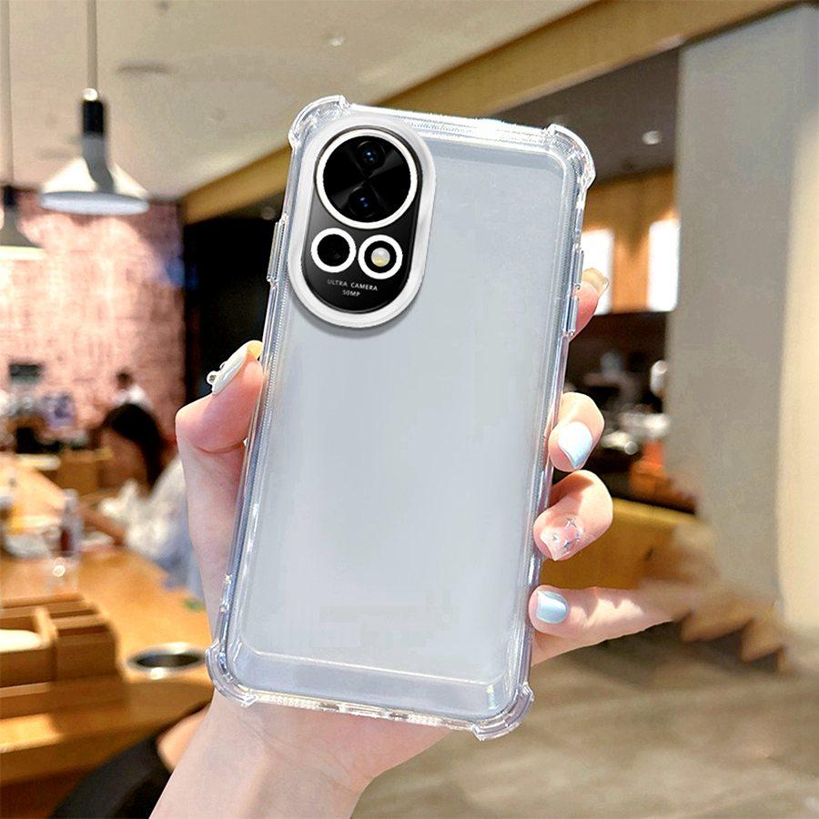 Krocktåligt objektivfodral med krockkudde för Honor X5b X7b X9a X9b X6b X6a X8c X8a X9c X7a X8b X7c 200 400 Lite Magic Huawei Nova Pläterad Silikon Baksida Genomskinligt Skydd