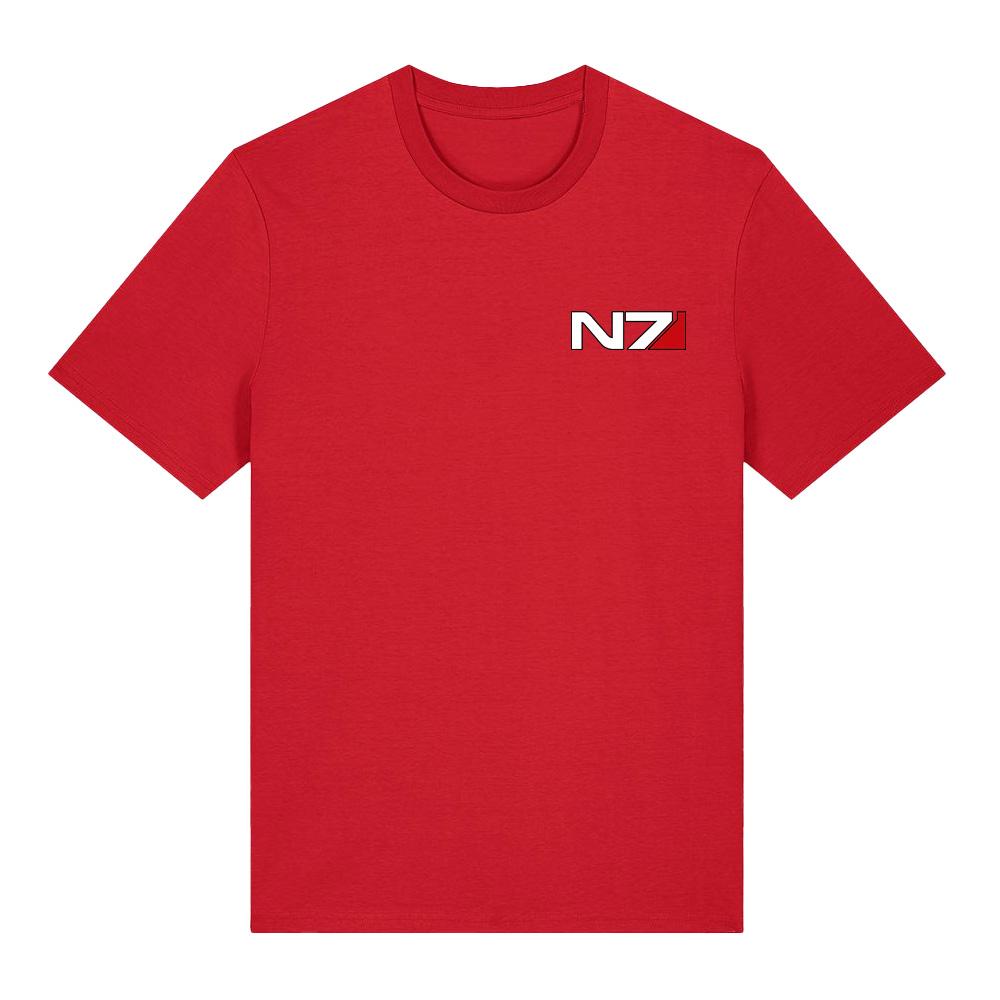 Mass Effect N7 Normandy Symbol T-Shirt Gamer Apparel Soft Cotton Tee Unisex Fit Streetwear Comfortable Short Sleeve Clothes Y2K