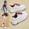Thick-soled Soft Leather Breathable Versatile Women's Shoes Fashion Versatile Sports and Leisure Board Shoes Autumn New Models
