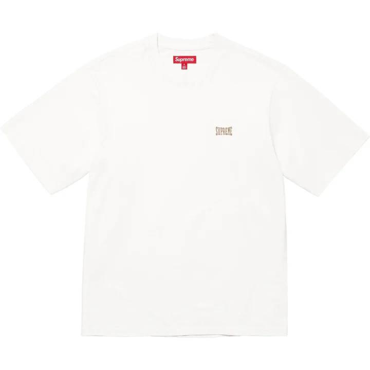 Supreme Теплый топ с коротким рукавом, стиранный, S, Белый XL