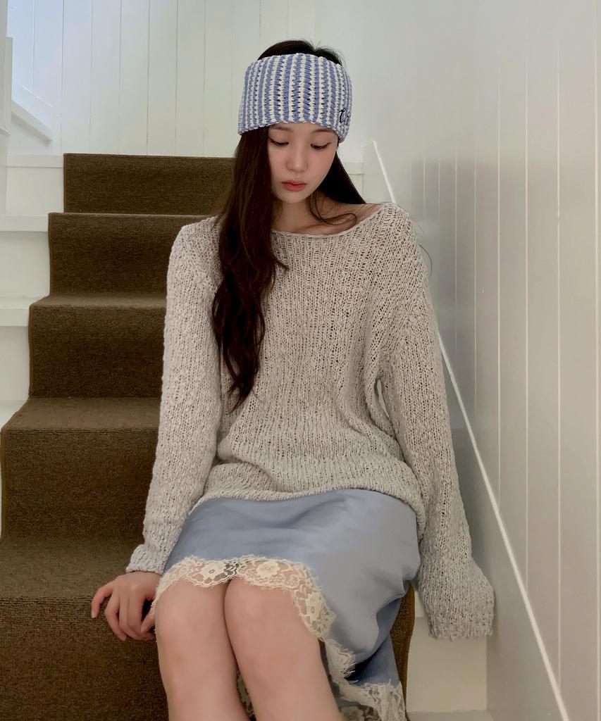 CITTA Essential Boat Neck Knit_Ctk267(Grey)