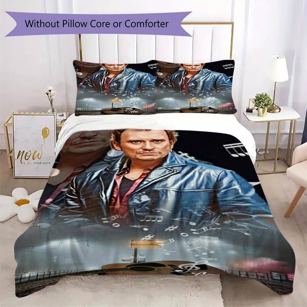 French legendary rock singer and actor Johnny Hallyday provides comfortable bedding covers and pillowcases for home use (without core) K18